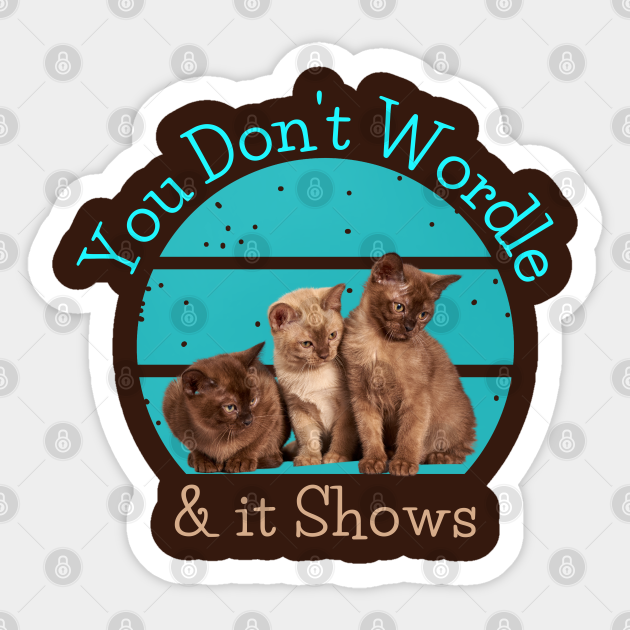 You don't Wordle and it Shows, Sarcastic Cute Kittens Wordle